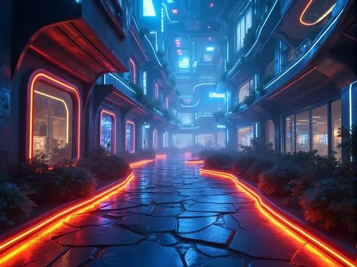 cybercity,cybertown,neon arrows,cyberscene,cyberia,neon sign,alleyway,neon coffee,alley,tron,cyberworld,cyberpunk,neon light,futuristic landscape,microdistrict,neon lights,neon ghosts,3d render,polara,synth,Photography,General,Realistic