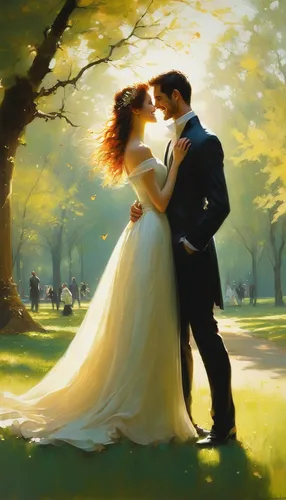 romantic portrait,romantic scene,love in the mist,wedding couple,loving couple sunrise,dancing couple,amorous,wedding photo,ballroom dance,young couple,couple in love,beautiful couple,wedding frame,love couple,oil painting on canvas,golden weddings,wedding photography,bride and groom,honeymoon,love in air,Illustration,Realistic Fantasy,Realistic Fantasy 16