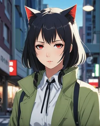 nyan,cat ears,kitsune,inari,street cat,cat kawaii,cat child,mow,domestic short-haired cat,parka,heterochromia,uruburu,nico,poi,cute fox,cute cat,stray cat,fuki,cat,aomoriya,Photography,General,Realistic