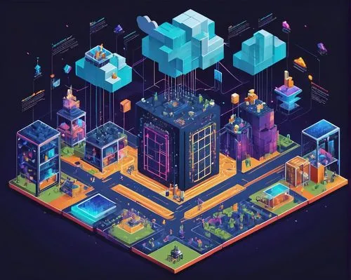 cybertown,isometric,microdistrict,cybercity,fantasy city,colorful city,city blocks,voxel,megapolis,cyberia,cyberport,cityzen,micropolis,kaleidoscape,citydev,metropolis,skyscraper town,cubic,ctbuh,pixel cells,Unique,Pixel,Pixel 03