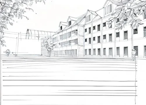 school design,kirrarchitecture,street plan,kansai university,line drawing,facade panels,school of medicine,townhouses,pencil lines,house drawing,dormitory,court building,facade painting,arts loi,athen