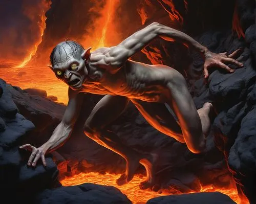 gollum,surtur,caliban,glatorian,akhnaten,samael,ifrit,demonomicon,primordial,baraka,raziel,vladislaus,azel,morbius,boros,drakenstein,ilaje,alakiri,primitive man,volcanologist,Conceptual Art,Fantasy,Fantasy 23