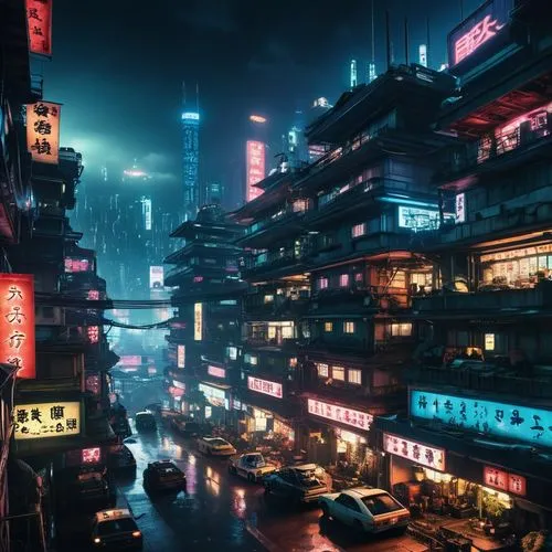 shanghai,kowloon,cyberpunk,shinjuku,guangzhou,mongkok,Photography,General,Realistic