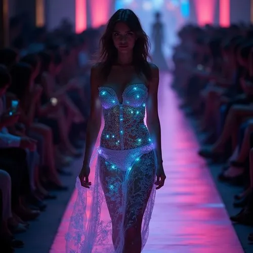 catwalk,hologram,runway,ashish,luminous,holograms,Photography,Fashion Photography,Fashion Photography 06