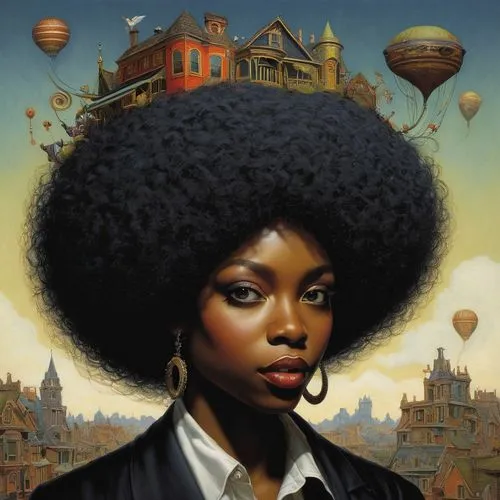 afro-american,afro american,afro american girls,afroamerican,african american woman,afro,fantasy portrait,black woman,girl in a historic way,black professional,african woman,mystical portrait of a girl,black women,bouffant,fantasy art,sci fiction illustration,portrait of a girl,the girl at the station,beautiful african american women,rosa ' amber cover,Illustration,Realistic Fantasy,Realistic Fantasy 05