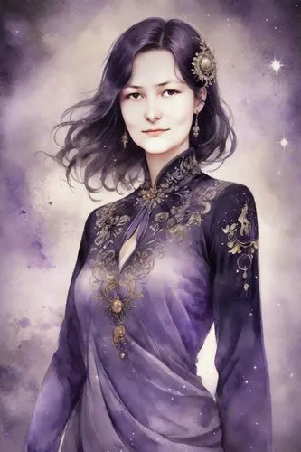 arwen,delenn,drusilla,mervat,xiaoqing,catelyn,rajavi,tarja,astrologer,la violetta,noblewoman,jaya,fantasy portrait,guinevere,diaochan,jingqian,yavana,neera,deirdre,hanfu,Digital Art,Watercolor