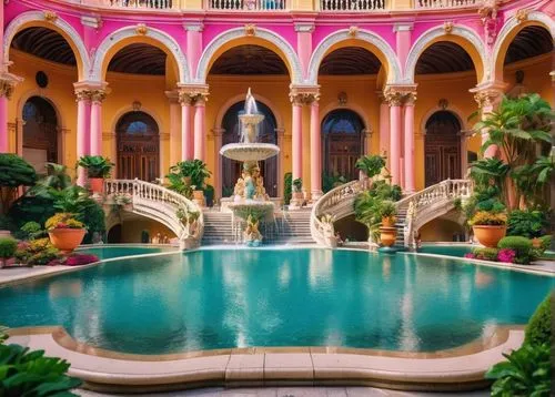 venetian hotel,water palace,venetian,floor fountain,garden of the fountain,gaylord palms hotel,winter garden,marble palace,glyptotek,montecarlo,borgata,alcazar of seville,decorative fountains,vittoriano,europe palace,hacienda,caesar's palace,spa water fountain,alcazar,oasis,Conceptual Art,Sci-Fi,Sci-Fi 28