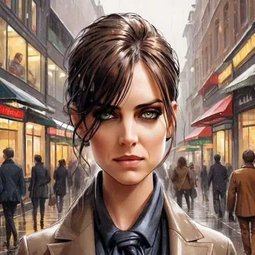 city ​​portrait,woman shopping,world digital painting,sci fiction illustration,the girl at the station,the girl's face,shopping icon,game illustration,vesper,girl in a long,katniss,shopping street,woman at cafe,fashion street,cigarette girl,romantic portrait,paris shops,a pedestrian,woman walking,girl walking away,Digital Art,Comic