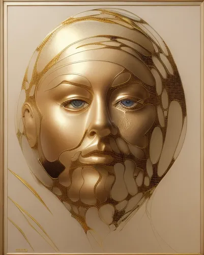 gold mask,golden mask,gilding,art deco ornament,gold paint stroke,golden wreath,decorative figure,gold leaf,tears bronze,poseidon god face,gold paint strokes,art deco woman,golden ratio,gold lacquer,gold foil art,mary-gold,icon magnifying,gold foil art deco frame,gold stucco frame,abstract gold embossed,Realistic,Movie,Stylish Elegance