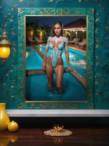 cleopatra,jasmine blue,turquoise,gold frame,genuine turquoise,teal blue asia,color turquoise,turquoise leather,beautiful frame,framed,decorative frame,art deco frame,holding a frame,tantra,golden frame,the mona lisa,jasmine sky,agent provocateur,deepika padukone,art model