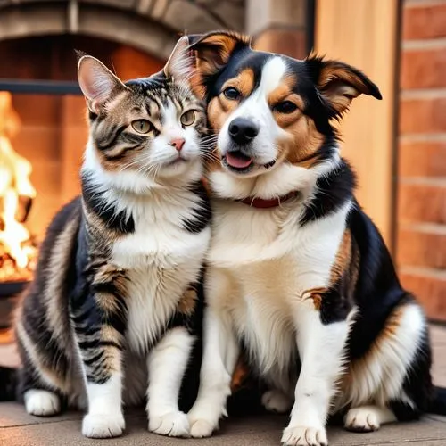 dog - cat friendship,dog and cat,pet vitamins & supplements,cute animals,american wirehair,hot love,welsh cardigan corgi,cardigan welsh corgi,warm and cozy,warmth,domestic heating,cat lovers,dog cat,for pets,two cats,corgis,warming,japanese bobtail,the pembroke welsh corgi,warm heart