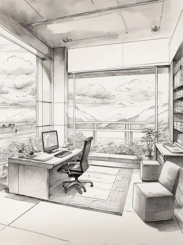 study room,backgrounds,working space,modern office,workspace,sketchup,environments,offices,background design,workspaces,office,work space,sky apartment,skyboxes,study,workstations,consulting room,office desk,classroom,office line art,Illustration,Paper based,Paper Based 30