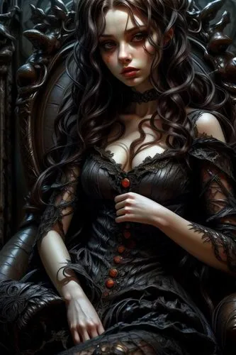 gothic woman,gothic portrait,dark gothic mood,gothic fashion,gothic style,vampire woman,vampire lady,gothic,crow queen,dark art,goth woman,fantasy portrait,queen of the night,throne,the sleeping rose,lady of the night,gothic dress,fantasy art,dark angel,celtic queen