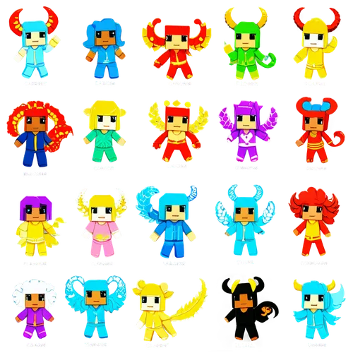 sprites,powerups,megaplumes,fairy lanterns,colored lights,rainbow jazz silhouettes,pixel cells,game characters,lumo,flashbulbs,flashlights,spectral colors,sprits,angel lanterns,colorful light,party icons,rainbow color palette,lanterns,crown icons,light effects,Unique,Pixel,Pixel 03