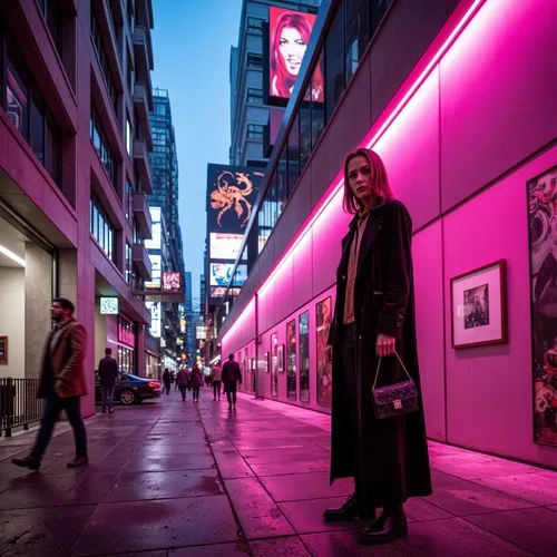 carnaby,shibuya,sanlitun,soho,fashion street,diamanda,dark pink in colour,ginza,laneways,ikebukuro,harajuku,dark pink,alleyways,yonge,alleyway,street shot,neon lights,artium,hisashi,roppongi