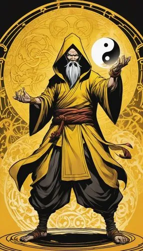 laozi,taoism,trigrams,zhaolin,iroh,baguazhang,Illustration,American Style,American Style 13