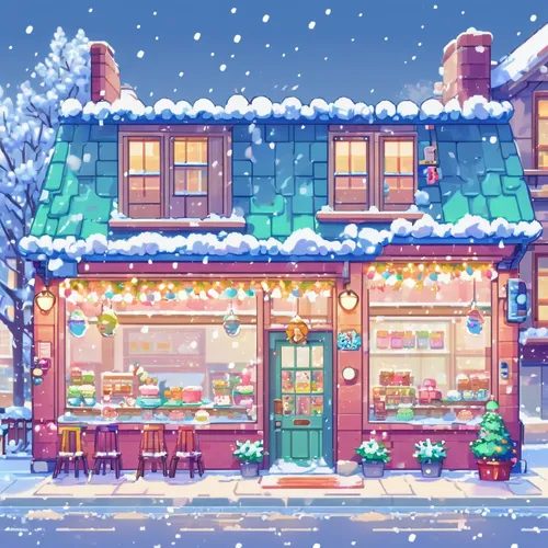 christmas snowy background,winter village,christmas wallpaper,christmasbackground,christmas banner,winter house,christmas snow,christmas background,winter background,christmas town,snow scene,christmas scene,christmas landscape,christmas house,snowed in,winter wonderland,retro christmas,snow roof,christmas village,village shop,Illustration,Japanese style,Japanese Style 02