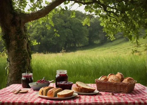 picnic basket,picnic,breadbasket,garden breakfast,homemade preserves,food styling,lingonberry jam,breakfast outside,still life with jam and pancakes,summer still-life,picnic table,provencal life,preserves,mystic light food photography,spreewald gherkins,breakfast table,meadow landscape,provence,viennese cuisine,apple jam,Photography,Documentary Photography,Documentary Photography 17