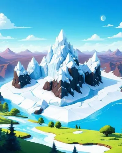 snow mountains,snowy peaks,snow mountain,snowy mountains,mountain scene,mountains snow,mountains,cartoon video game background,mountain world,giant mountains,landscape background,ice landscape,mountain landscape,mountain plateau,glacial landform,mountainous landscape,mountain tundra,mountain range,winter background,snow landscape