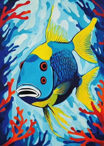 blue fish,blue stripe fish,triggerfish-clown,coral reef fish,yellow fish,tropical fish,blue angel fish,fish in water,angelfish,fish collage,trigger fish,pescado frito,coelacanth,cichlid,fish,pallet surgeonfish,lemon surgeonfish,the fish,barramundi,ornamental fish,Art,Artistic Painting,Artistic Painting 42