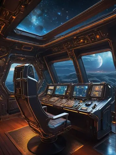 spaceship interior,ufo interior,sci fiction illustration,the interior of the cockpit,flightdeck,cockpit,carrack,helicarrier,rorqual,sky space concept,stardock,spaceship space,the vehicle interior,spaceliner,bulkheads,navigator,futuristic landscape,aboard,shipborne,starships,Art,Classical Oil Painting,Classical Oil Painting 41