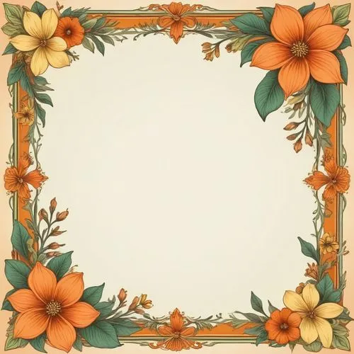 a square frame decorated with flowers on top,floral silhouette frame,floral frame,flower frame,flower border frame,flowers frame,floral and bird frame