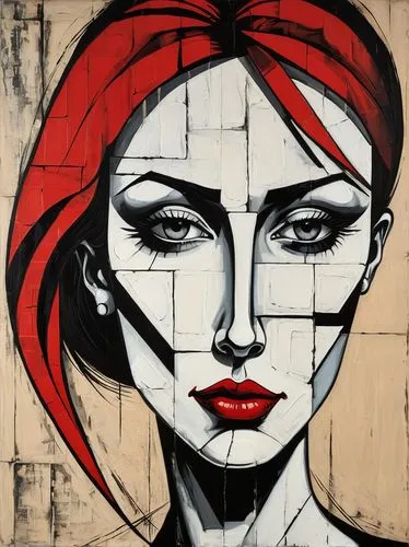 rone,roy lichtenstein,woman face,bocek,nielly,woman's face,Art,Artistic Painting,Artistic Painting 01