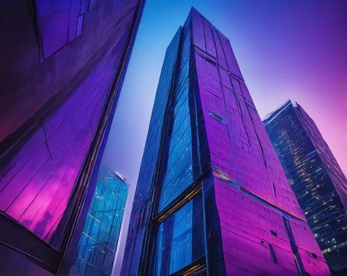 glass facades,purpleabstract,glass building,glass facade,morphosis,yotel,nyu,undershaft,tishman,urban towers,modern architecture,urbis,vdara,difc,office buildings,emp,glass wall,purple and pink,andaz,futuristic architecture,Illustration,Realistic Fantasy,Realistic Fantasy 30