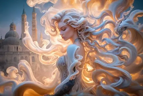 burning hair,fire artist,flame spirit,fire dancer,pillar of fire,seregil,fantasy portrait,fire angel,dancing flames,world digital painting,fire and water,daenerys,fantasy art,fantasy picture,rapunzel,galadriel,fire dance,fire pearl,elemental,burning torch