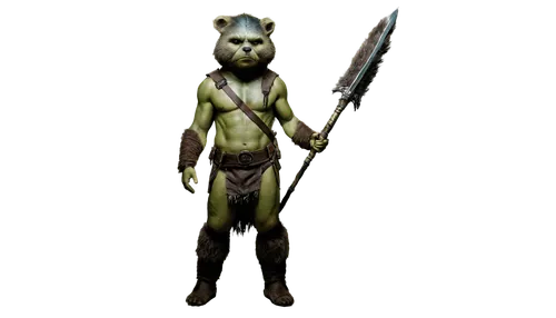 alien warrior,huntress,kobold,cat warrior,mammal,aesulapian staff,dark elf,female warrior,druid,minotaur,tribal chief,groot super hero,faun,paysandisia archon,fossa,nastygilrs,grey fox,png transparent,bronze figure,mergus,Illustration,Realistic Fantasy,Realistic Fantasy 29