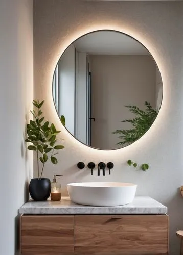 modern minimalist bathroom,luxury bathroom,modern decor,wood mirror,contemporary decor,bath room,banyo,bathroom,pilea,exterior mirror,bagno,interior modern design,bathroom sink,washbasin,wall lamp,beauty room,interior design,xerfi,corian,interior decoration,Illustration,Abstract Fantasy,Abstract Fantasy 20