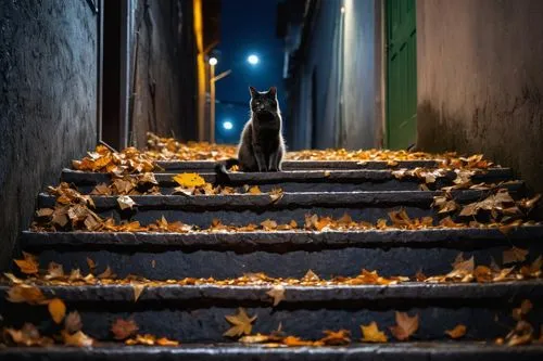 alley,alley cat,alleycat,girl walking away,alleyway,alleyways,girl on the stairs,ruelle,woman walking,street cat,stray cat,old linden alley,alleys,narrow street,stairways,doorsteps,skinwalker,narrowness,passage,sidestreet,Photography,General,Fantasy