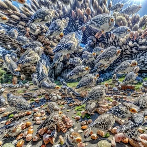 a flock of pigeons,feral pigeons,domestic pigeons,pigeons piles,pigeon flight,starlings,hatchlings,society finches,kelp gulls in love,pine cones,flock of chickens,feeding birds,zebra finches,herring g