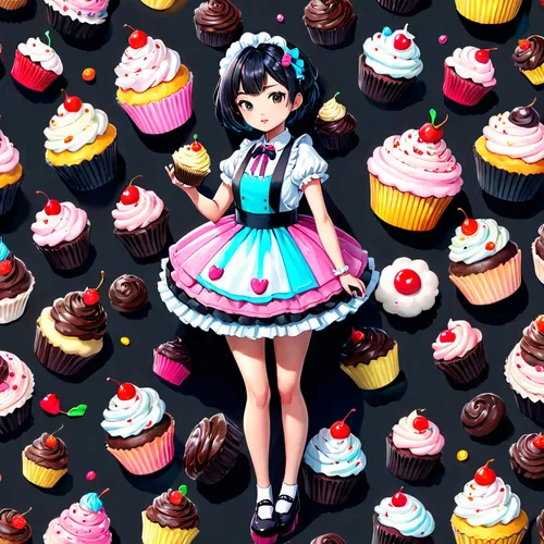 cupcake background,cupcake paper,cup cake,cupcakes,cupcake,cupcake pattern,cup cakes,cupcake tray,small cakes,doll kitchen,kawaii food,cupcake non repeating pattern,little cake,macaron pattern,confectioner,colored icing,sweet pastries,sweets,cake shop,sugar pie,Anime,Anime,General