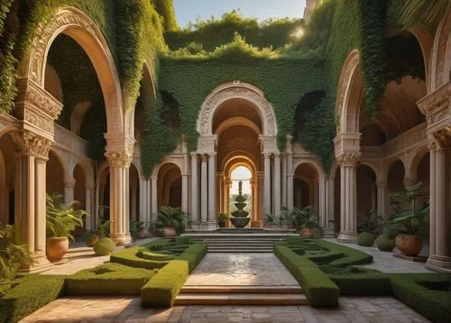 alhambra,marble palace,monastery garden,green garden,secret garden of venus,gardens,theed,verdant,orangerie,conservatory,hall of the fallen,courtyard,garden of plants,garden of eden,palaces,courtyards,cloister,manicured,labyrinthian,persian architecture,Photography,Fashion Photography,Fashion Photography 06