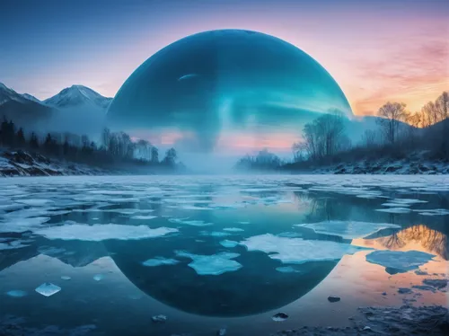 frozen bubble,ice planet,glass sphere,frozen soap bubble,ice ball,ice hotel,crystal ball-photography,futuristic landscape,snow globe,crystal ball,orb,ice landscape,snow globes,giant soap bubble,glass ball,ice castle,the polar circle,quarantine bubble,alien world,igloo,Photography,Artistic Photography,Artistic Photography 07