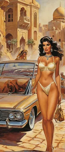 muscle car cartoon,dodge la femme,ford galaxy,girl and car,hood ornament,african american woman,buick century,low rider,car show,orientalism,continental,ford fusion,car rental,retro women,ford contour,ford taurus,ford thunderbird,plus-size model,black women,woman in the car,Illustration,Retro,Retro 06