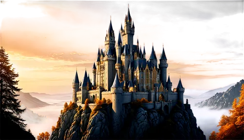 fairy tale castle,tirith,diagon,fairytale castle,gondolin,hogwarts,disney castle,fantasyland,cinderella's castle,rivendell,castle of the corvin,fantasy world,spires,fantasy picture,3d fantasy,beleriand,sleeping beauty castle,gold castle,knight's castle,nargothrond,Illustration,Black and White,Black and White 04