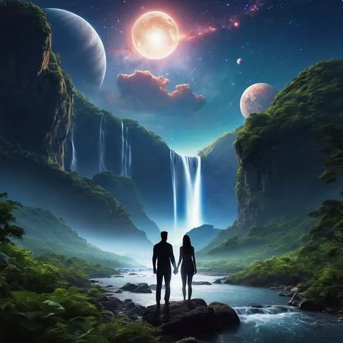 fantasy picture,pillars of creation,travelers,futuristic landscape,the universe,dream world,earth rise,celestial bodies,fantasy landscape,landscape background,world digital painting,universe,valley of the moon,parallel worlds,alien world,alien planet,celestial phenomenon,fantasy art,sci fiction illustration,3d fantasy,Photography,General,Realistic