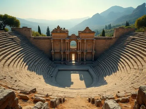 ancient theatre,amphitheater,amphitheatre,roman theatre,amphitheatres,gladiatorial,amphitheaters,greek temple,coliseum,roman coliseum,italica,delphi,messene,the forum,ephesus,atlas theatre,theatrum,theater stage,cinecitta,theatre stage,Photography,General,Realistic