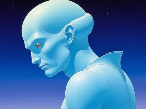 Mœbius influence,an alien is staring at soing in the sky,satari,silver surfer,vados,dreadstar,andorian,silico