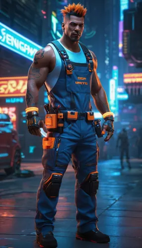 cyberpunk,enforcer,mercenary,cable,electro,construction worker,engineer,janitor,heavy construction,goku,brute,steel man,mechanic,tangelo,cyborg,renegade,ironworker,hk,blue-collar worker,3d man,Conceptual Art,Sci-Fi,Sci-Fi 26