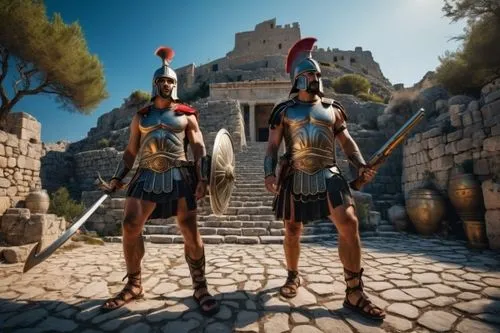 shotgun,eleftheros,hoplites,dacians,phoenicians,aetolians,gladiators,numidian,illyrians,hoplite,centurions,topalian,numidians,cavaleiros,sassanians,phaistos,honoratus,guards of the canyon,elefteriades