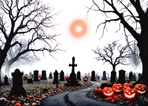 halloween background,halloween wallpaper,halloween border,samhain,halloween illustration,all saints' day,halloween poster,halloween scene,halloween banner,halloween frame,hallowed,graveyards,grave light,days of the dead,retro halloween,graveyard,cemetry,halloween and horror,cemetery,halloweentown,Illustration,Realistic Fantasy,Realistic Fantasy 47