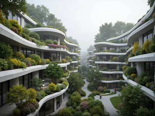 interlace,ecotopia,urban design,apartment block,terraformed,apartment blocks,balcony garden,apartment building,biopolis,terraces,landscaped,europan,futuristic architecture,balconies,block balcony,biopiracy,apartment complex,ecovillages,greenspaces,urban development