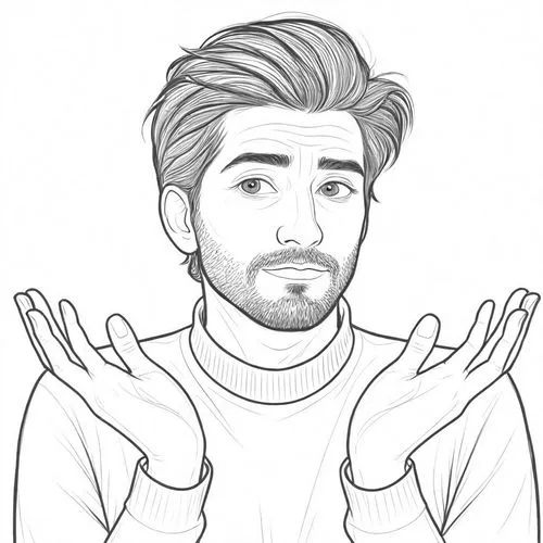 man making a hand gesture to someone with an object,isco,wipo,kovic,hand gestures,mutairi,daequan,Design Sketch,Design Sketch,Detailed Outline