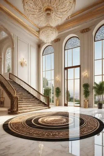 luxury home interior,emirates palace hotel,circular staircase,winding staircase,marble palace,palladianism,foyer,luxury property,neoclassical,3d rendering,luxury hotel,entrance hall,ballrooms,palatial,outside staircase,penthouses,cochere,grand hotel europe,ballroom,staircase,Illustration,Paper based,Paper Based 22