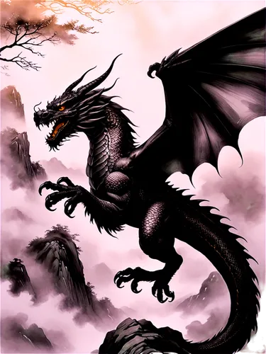 black dragon,brisingr,dragones,drache,dragon of earth,dragonheart,dragonlord,wyvern,draconis,darragon,painted dragon,dragon,dragao,dragonfire,wyverns,draconic,wyrm,cynder,draconian,fire breathing dragon,Illustration,Paper based,Paper Based 30