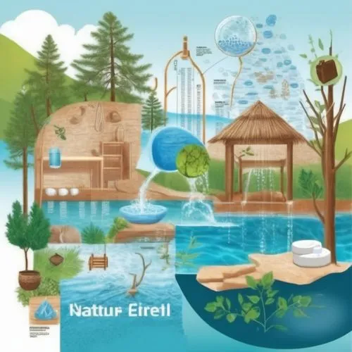 Kolaj , Doğa, Spa, Doğal Su Kaynakları,,a poster of a natural water source,water resources,waterglobe,ecosphere,naturi,thermal spring,naturgeschichte,Unique,Design,Infographics