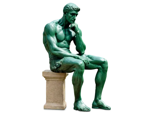 the thinker,thinking man,thinker,man on a bench,men sitting,bronze sculpture,man thinking,sculptor,bronze figure,michelangelo,classical sculpture,cleanup,statue,male poses for drawing,patrol,green,discobolus,statue of hercules,the statue,man talking on the phone,Illustration,Vector,Vector 20